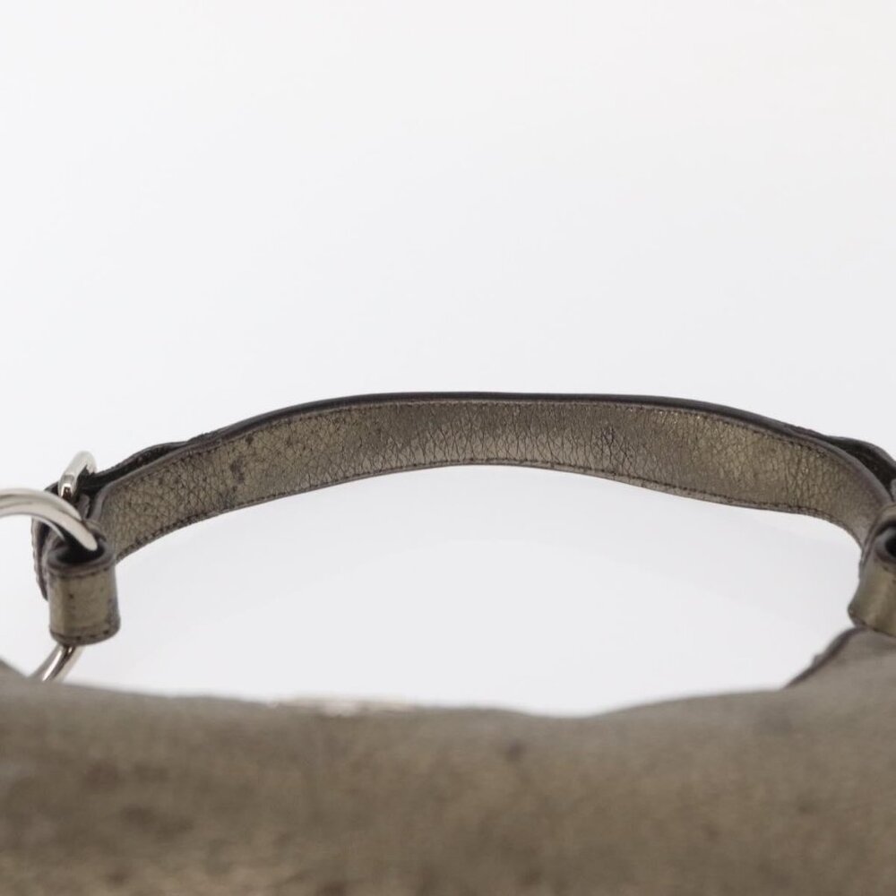 Authentic PRADA Shoulder Bag Leather Bronze Silver - Picture 6 of 16